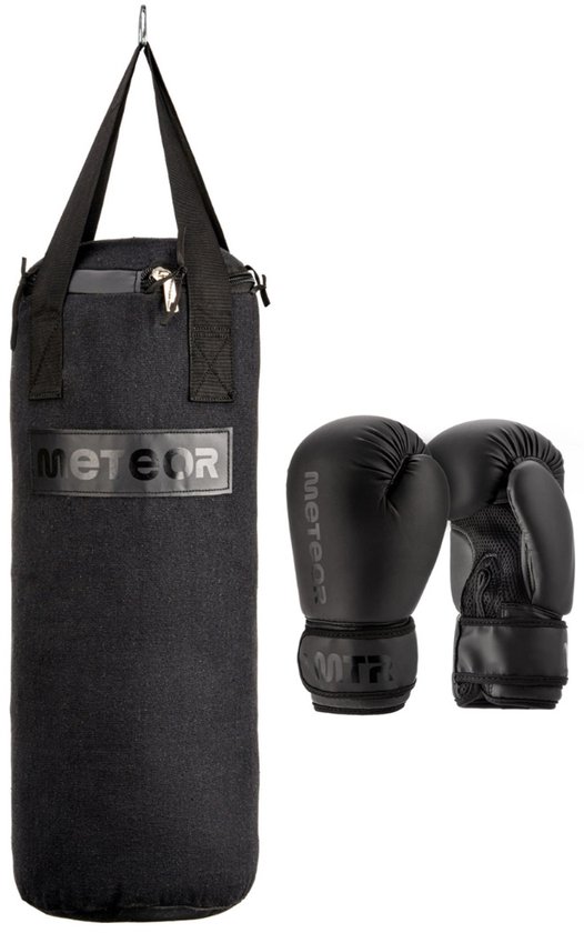 Meteor - Bokszakset - 6 kg / 6 oz - Gevuld - Inclusief bokshandschoenen