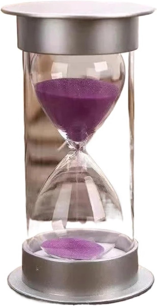 Zandloper Set - Keuken Timer - Tijd Management - Decoratief Ornament - 68 x 128 cm - Paars