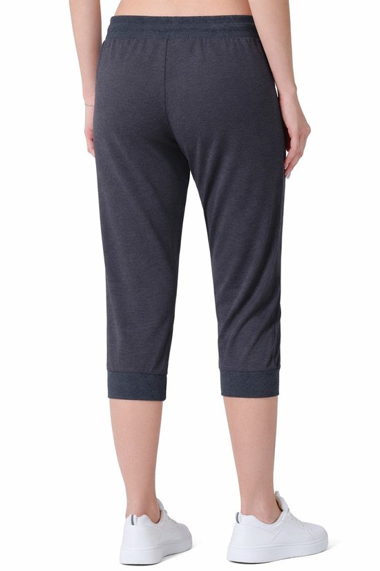 Pantalon Capri Smith & Solo pour femme, jogging court, pantalon d'été, anthracite, S