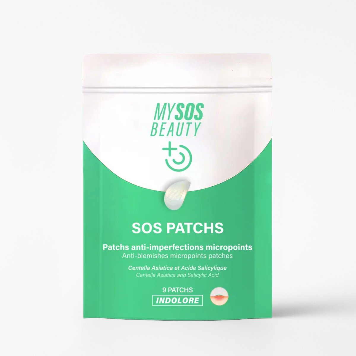 Puistjespatch My SOS Beauty - Gerichte verzorging voor onderhuidse puistjes - Salicylzuur & tea tree-olie - Micropoint patch - Snelle werking - Verpakking met 9 patches