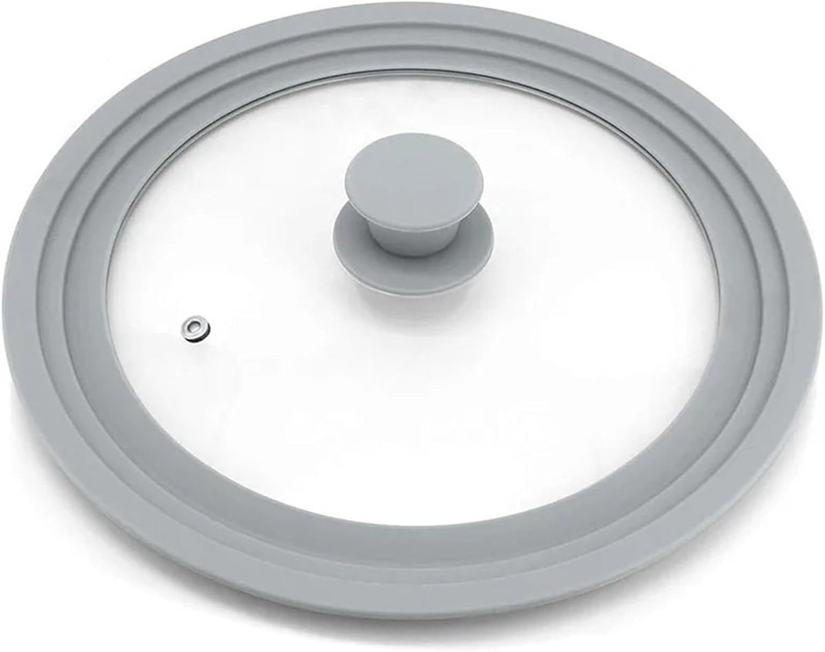 Universeel Deksel - Deksel Pannen - Koken Bakken - Gehard Glas Rand - 24-28 cm