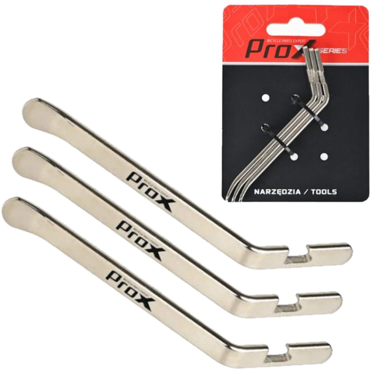ProX - Fietsbanden Demontageset - 3 Stuks - 120mm - Staal - Zilver