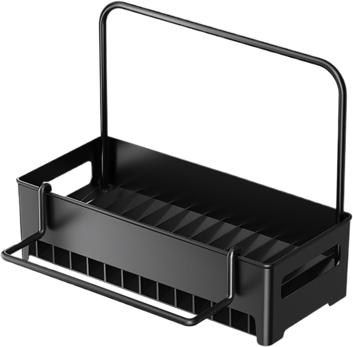Spons houder - Keuken organizer - Keuken opruimen - Met handdoekrek - 7.7x9.9x7.7 cm