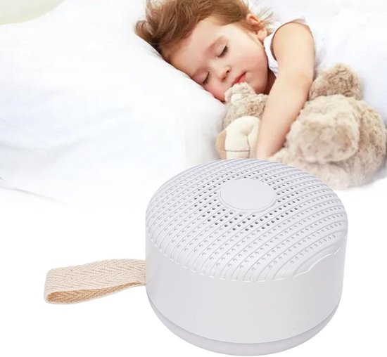 Geluidsmachine Nachtlampje - Slaapmachine Baby - Rustgevende Slaap - 12 Natuurlijke Geluiden - Compact Draagbaar - Wit — afbeelding 5