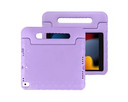 iPad 2020 cover kids - iPad cover 2020 kids - iPad 2020 cover 10.2 kids - cover iPad 2020 kids - case iPad 2020 kids - iPad 2020 case kids - Siliconen - Violet - iMoshion Kidsproof Back cover with handle