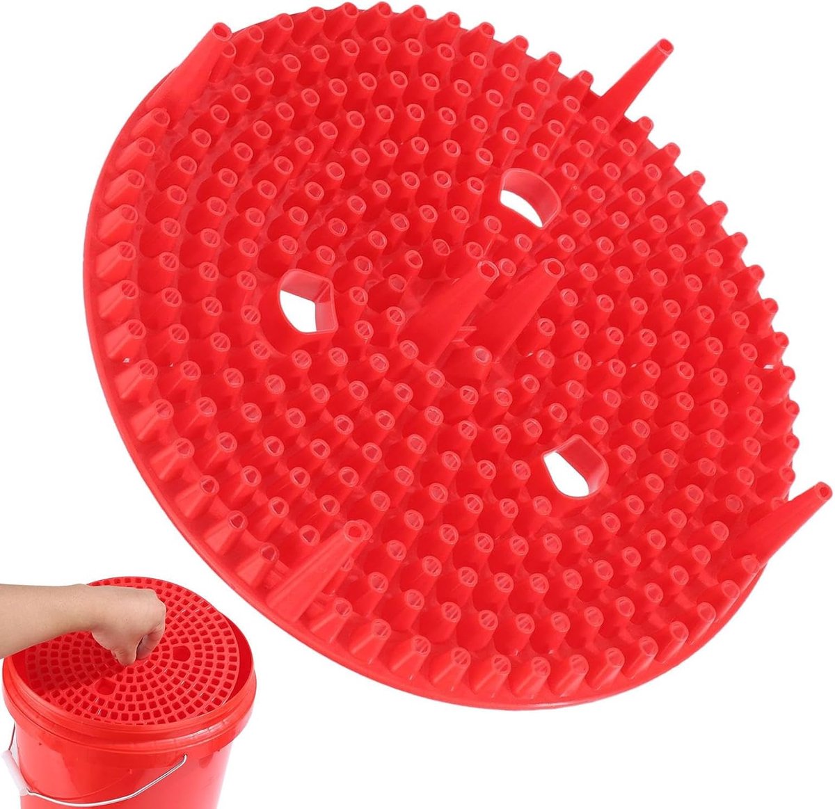 Emmer Inzetstuk - Vuilvanger - Auto Wassen - Schraapt Krassen - 26 cm - Zwart
