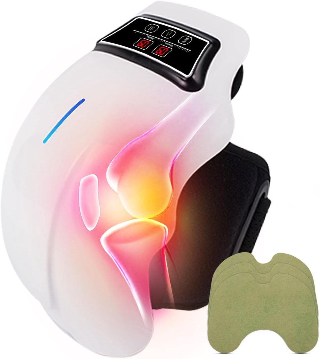 Knie Massager - Herstel Apparaat - Pijnverlichting - Infrarood Warmte Vibratie - Verstelbare Band