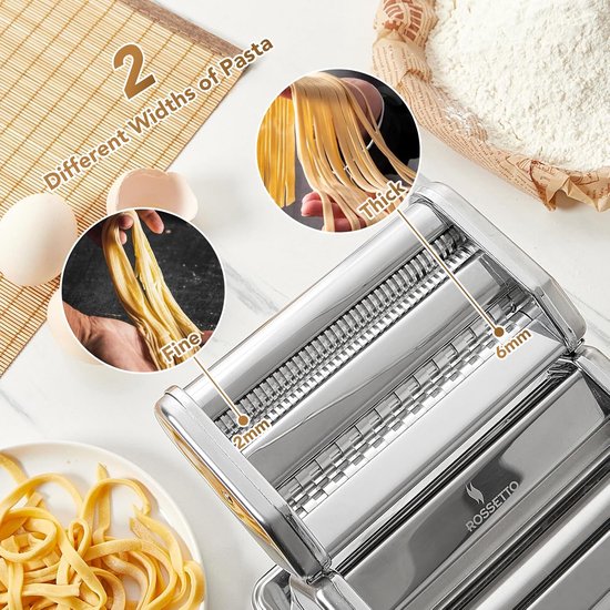 Pastamachine - Pastamaker - Spaghetti en Lasagne Machine - Pastaroller van Merkloos — afbeelding 2