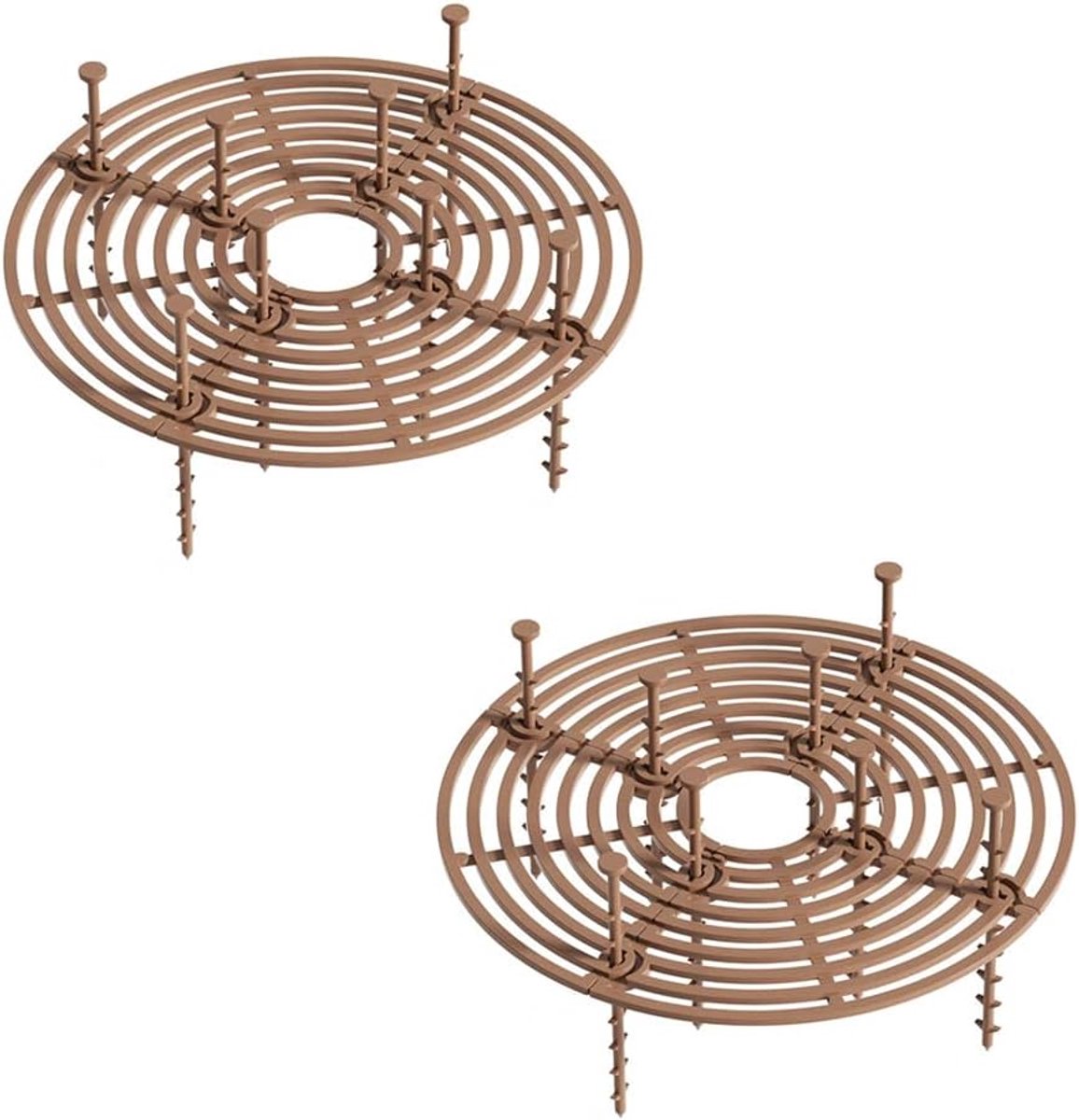 Plantenpotroosters - Plantbeschermhoes - met Diepe Bevestigingspennen – Voorkomt Graven Door Honden en Katten – Diameter19 cm - 2-Pack