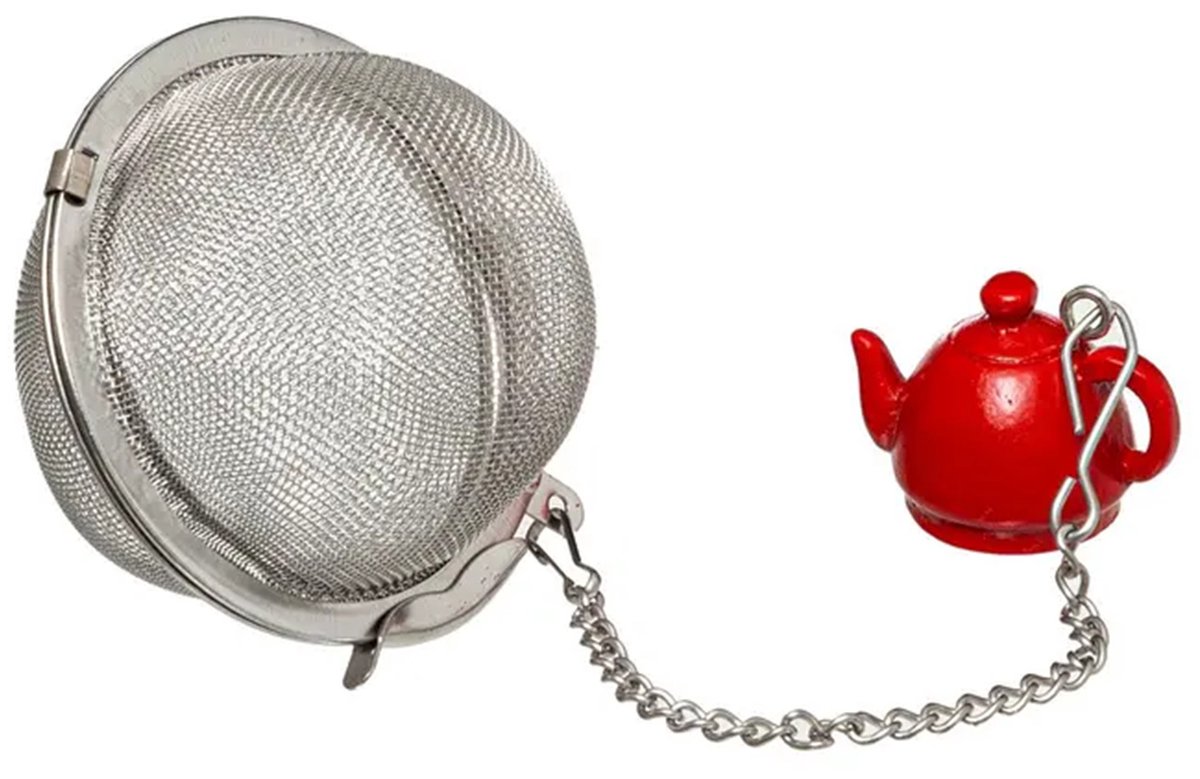 5Five Theefilter bal / thee-ei - RVS - theepot - D5 cm - theezeef - voor losse thee of kruiden