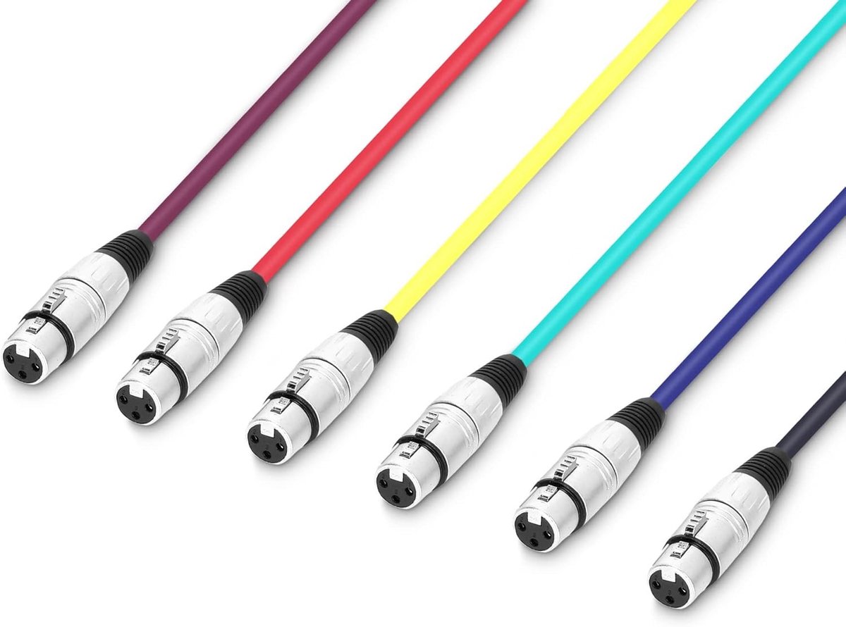 Microfoon Kabel Set - XLR Kabels - Muziek Opnemen - Hoge Flexibiliteit - 0.5 Meter