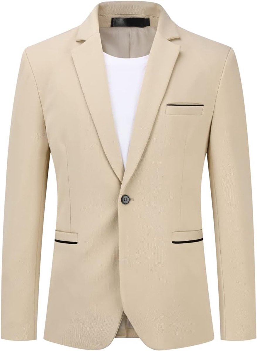 Herencolbert - Formele Jas - Zakelijk Dragen - Slim Fit Pasvorm - Enkele Rij Knopen