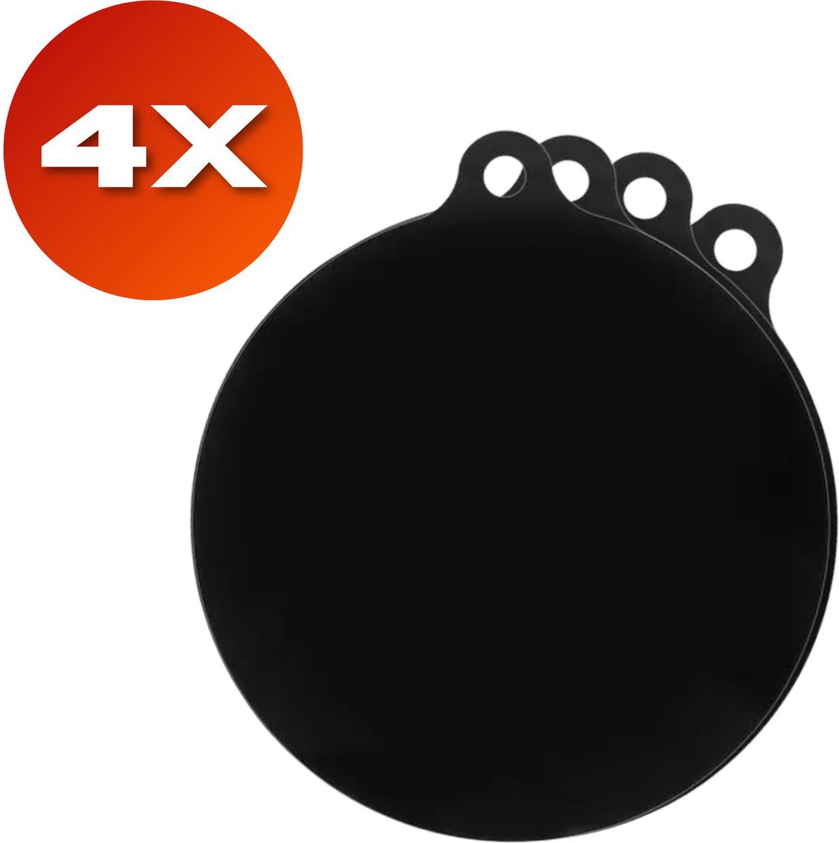 Set van 4 Inductie Beschermer - Pannenonderzetter -- 22CM - Bestendig tot 240 ºC - Siliconen - Zwart