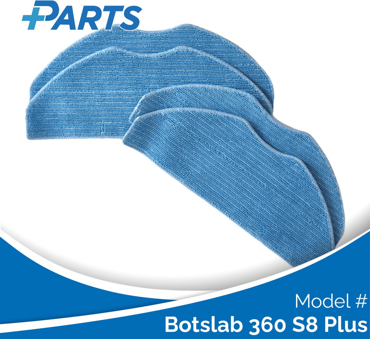 Botslab 360 S8 Plus Dweilpads (4 Stuks, Plus.Parts® alternatief voor ZR185001)