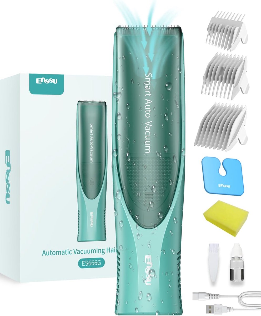 Oplaadbare Baby Tondeuse met Stofzuiger Functie - Geluidsarm en Veilig Haar Trimmer