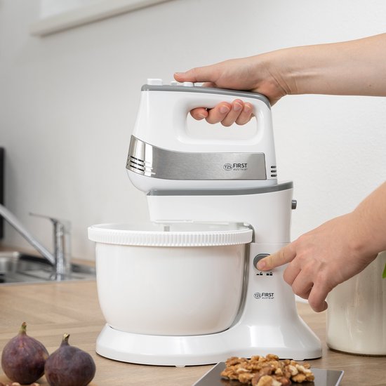 TZS First Austria Handmixer met mengkom - Keukenmachine - 500W - Turboknop - 5 Snelheden - Wit van Tzs First Austria — afbeelding 2