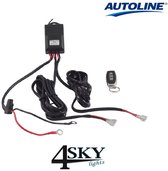 Mistlampschakelaar Bedradingsset, relais Zekering Schakel aan / uit Relais Zware kabelboomset voor universele auto LED-mistlamp Aan / uit 12V