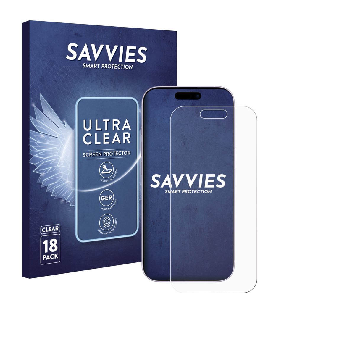 Savvies - Screenprotector voor Apple iPhone 17 - Folie Beschermfolie transparant 18 Stuks
