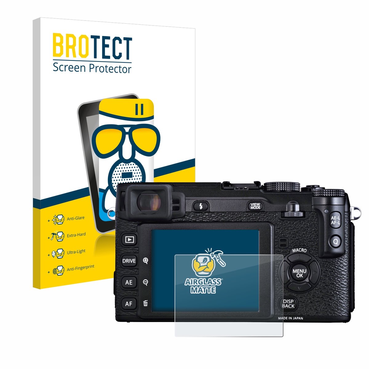 BROTECT - Screenprotector voor Fujifilm X-E1 - Folie Beschermfolie Beschermglas matte