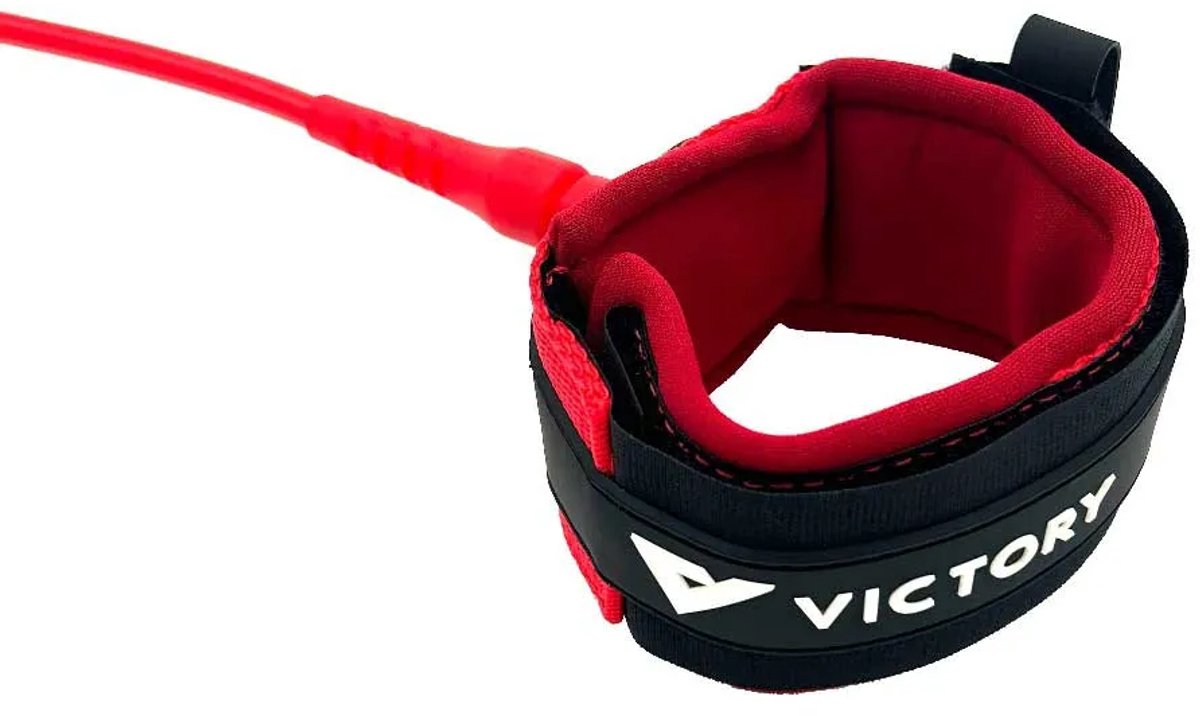 Victory 6´ Pro 7mm Stainless Steel Double Swivel Surflijn Rood