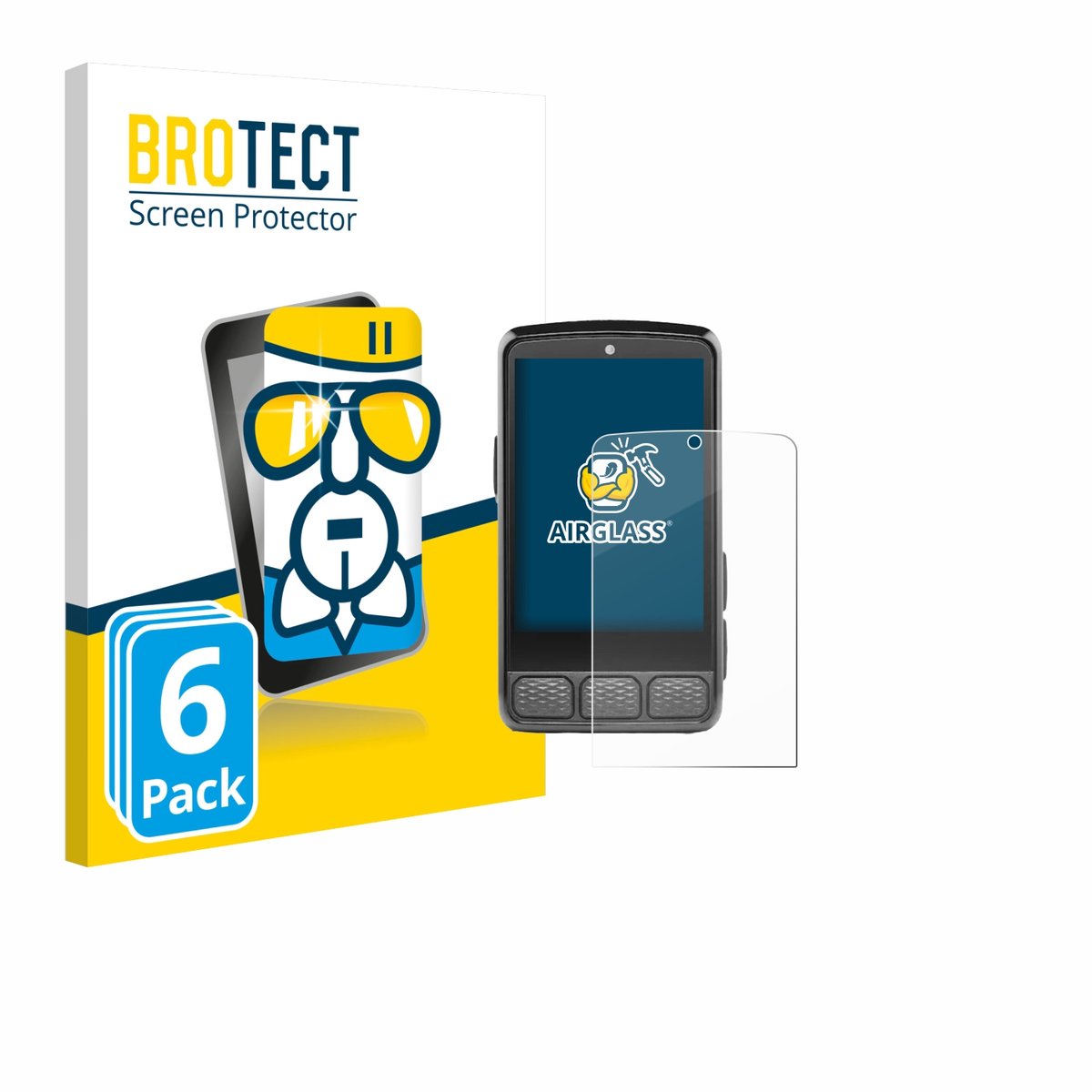 Screenprotector 6 Stuks voor Wahoo Elemnt Roam V3 Beschermglas transparant