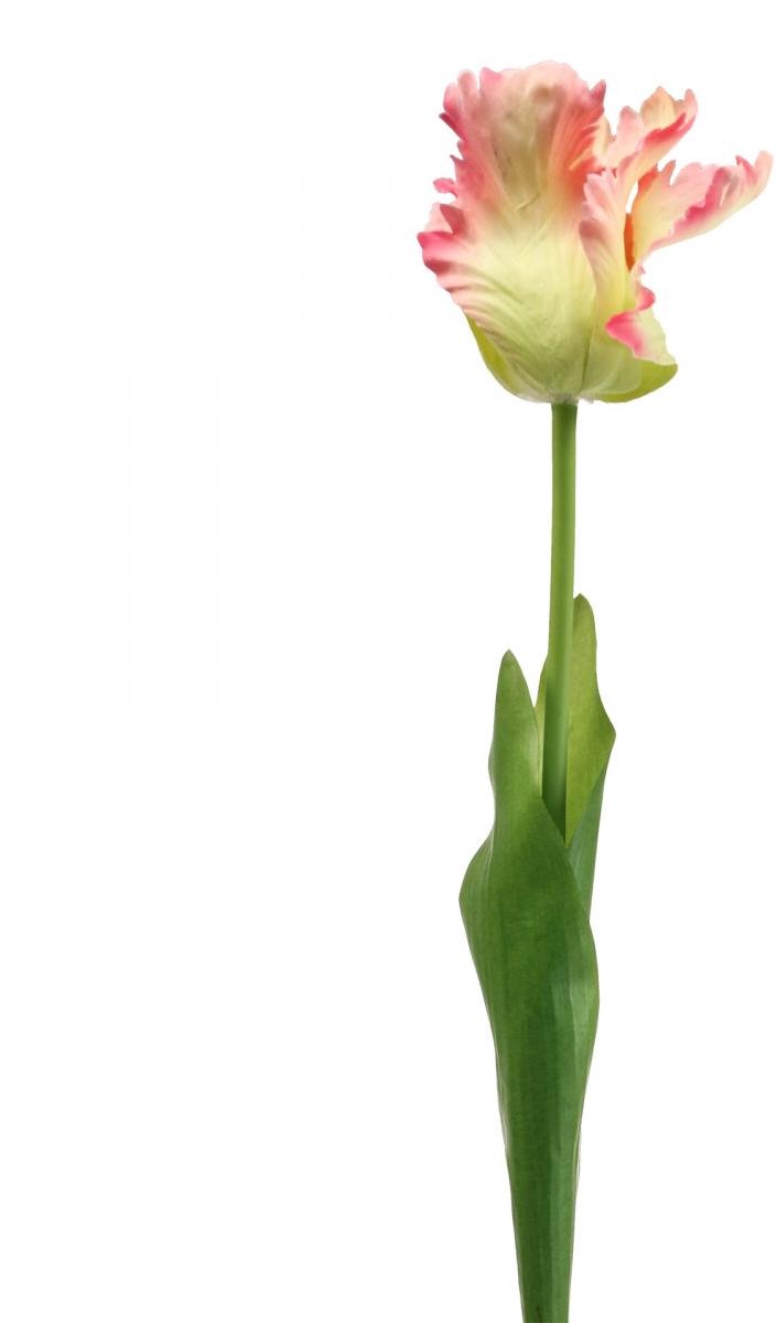 Viana Kunstbloem, papegaaitulp roze, lentebloem 63cm