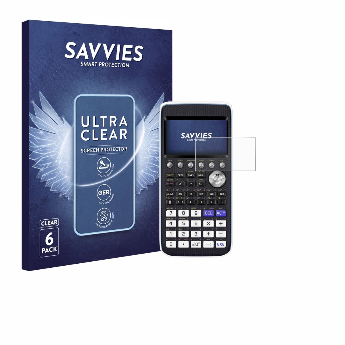 Savvies - Screenprotector voor Casio FX-CG50 - Folie Beschermfolie transparant 6 Stuks