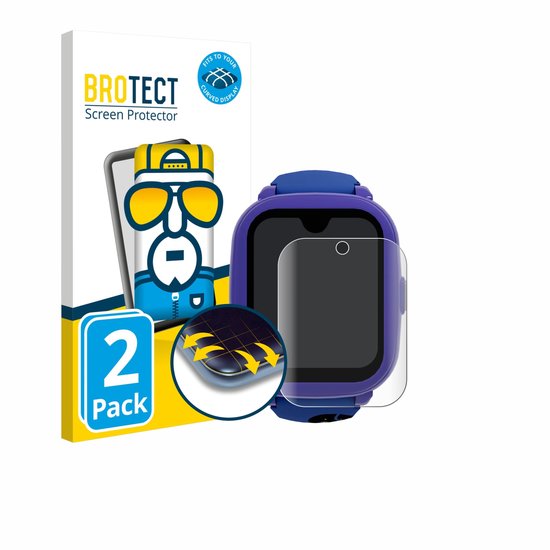 BROTECT - Screenprotector voor SaveFamily Iconic Plus 2 4G - Folie Beschermfolie transparant volledig dekking - 2 Stuks