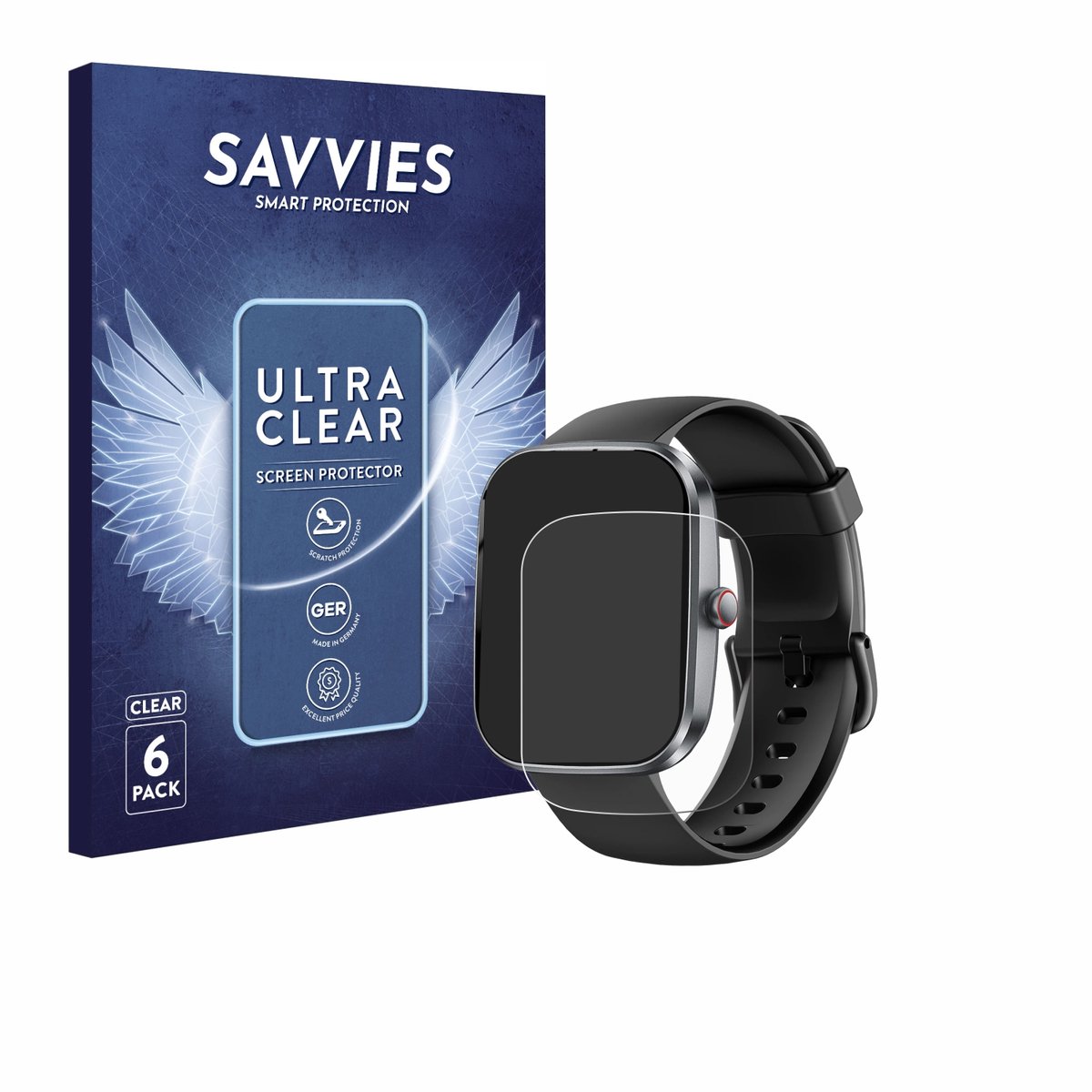 Savvies - Screenprotector voor Soudorv T70B 1.91" - Folie Beschermfolie transparant 6 Stuks