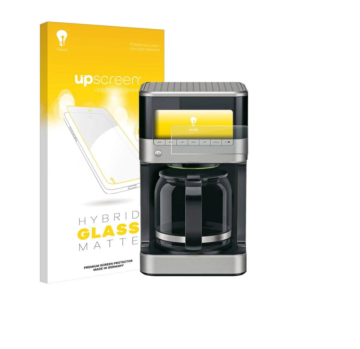 upscreen - Screenprotector voor Braun PurAroma 7 - Folie Beschermfolie Beschermglas matte