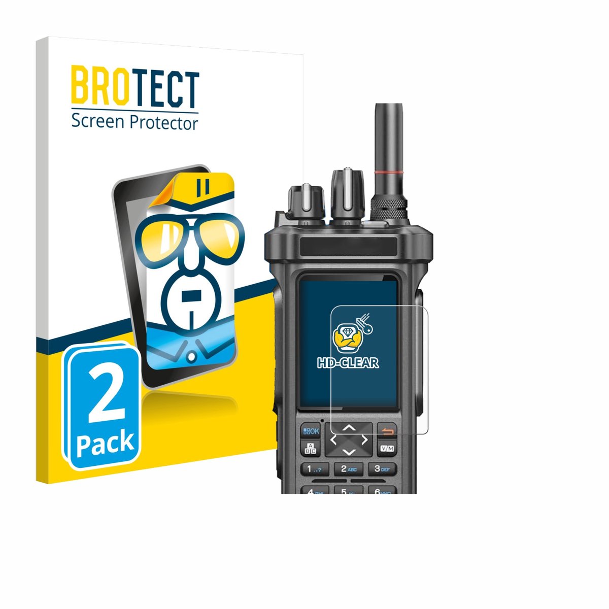 BROTECT - Screenprotector voor Radtel RT-950 Pro - Folie Beschermfolie transparant 2 Stuks