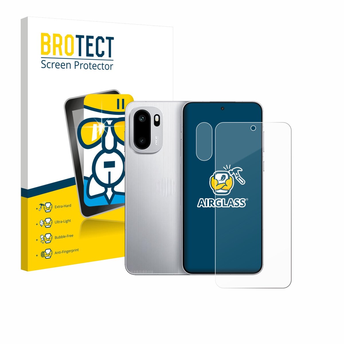 Screenprotector voor OnePlus 15R (Voor+Camera) Beschermglas transparant