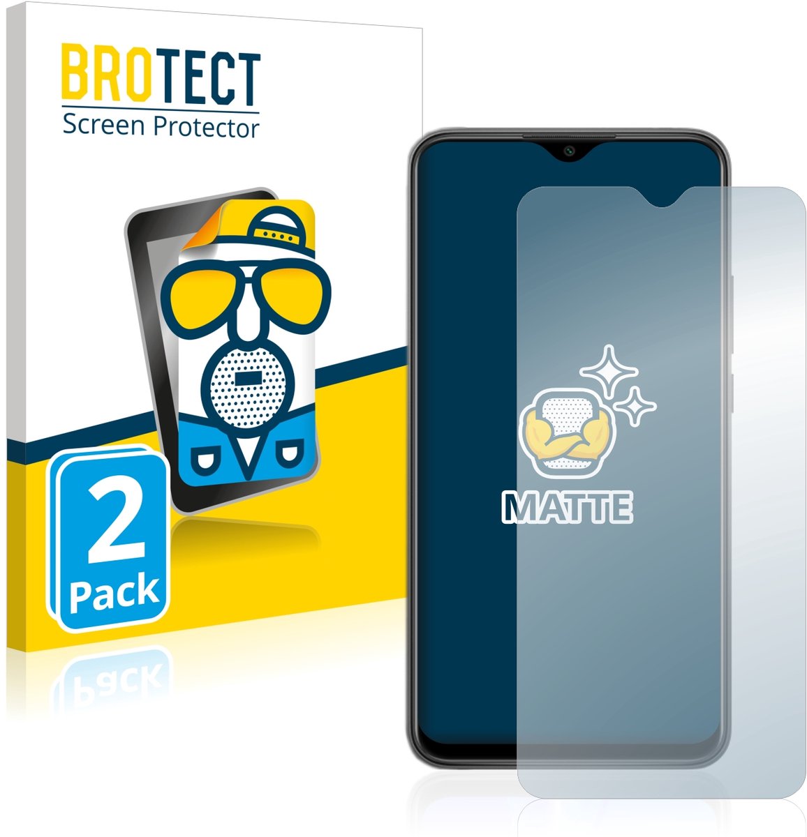 BROTECT - Screenprotector voor Xiaomi Redmi 9 - Folie Beschermfolie matte 2 Stuks