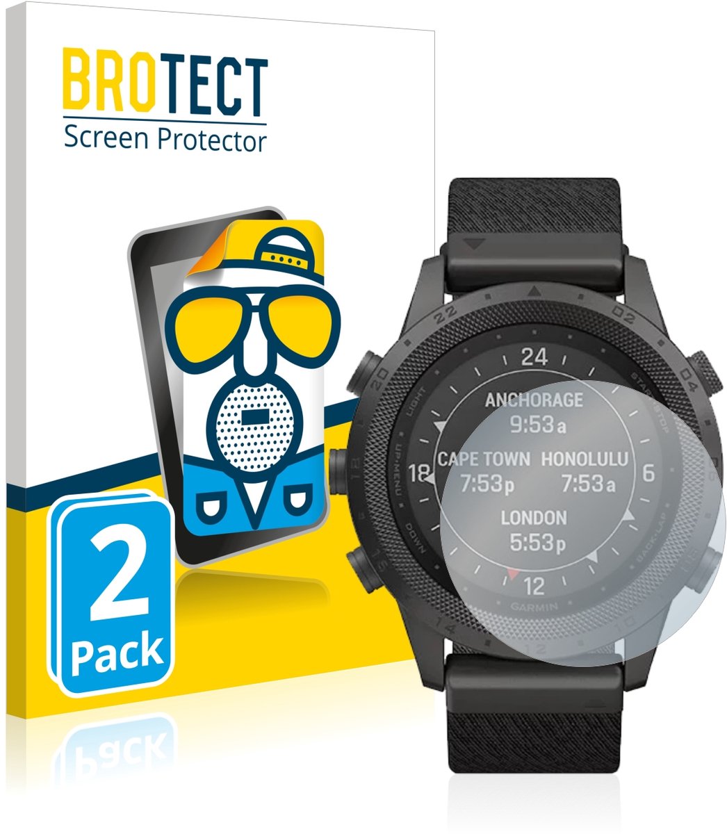 BROTECT - Screenprotector voor Garmin Marq Commander - Folie Beschermfolie matte 2 Stuks