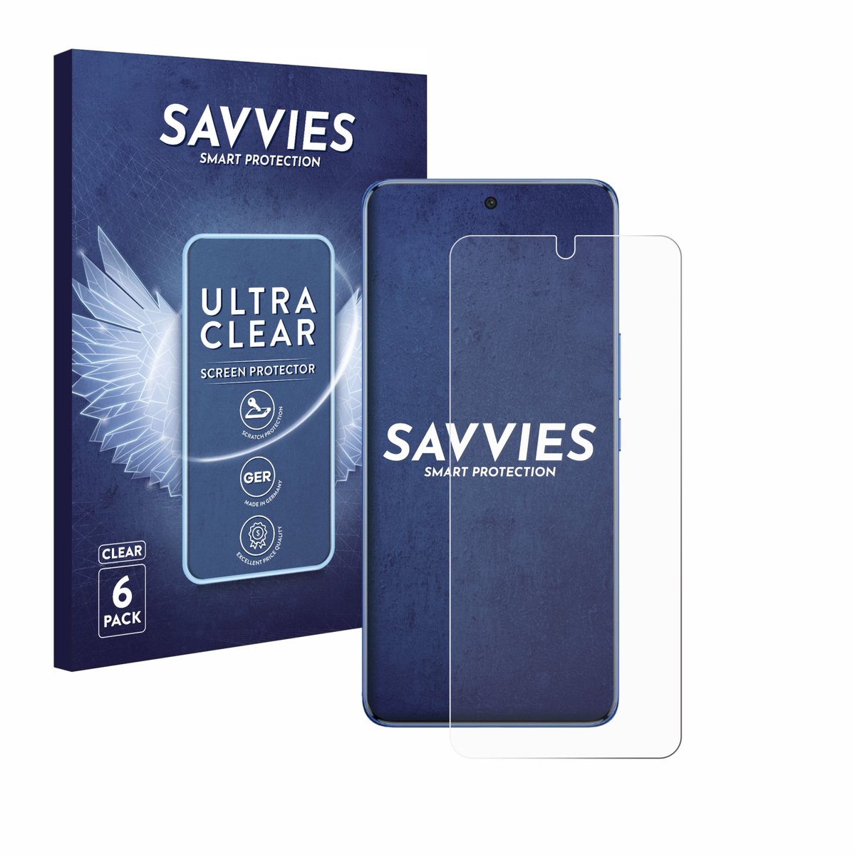Savvies - Screenprotector voor Vivo V50 - Folie Beschermfolie transparant 6 Stuks