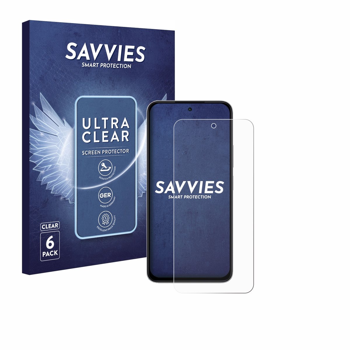 Savvies - Screenprotector voor Xiaomi Poco M7 - Folie Beschermfolie transparant 6 Stuks