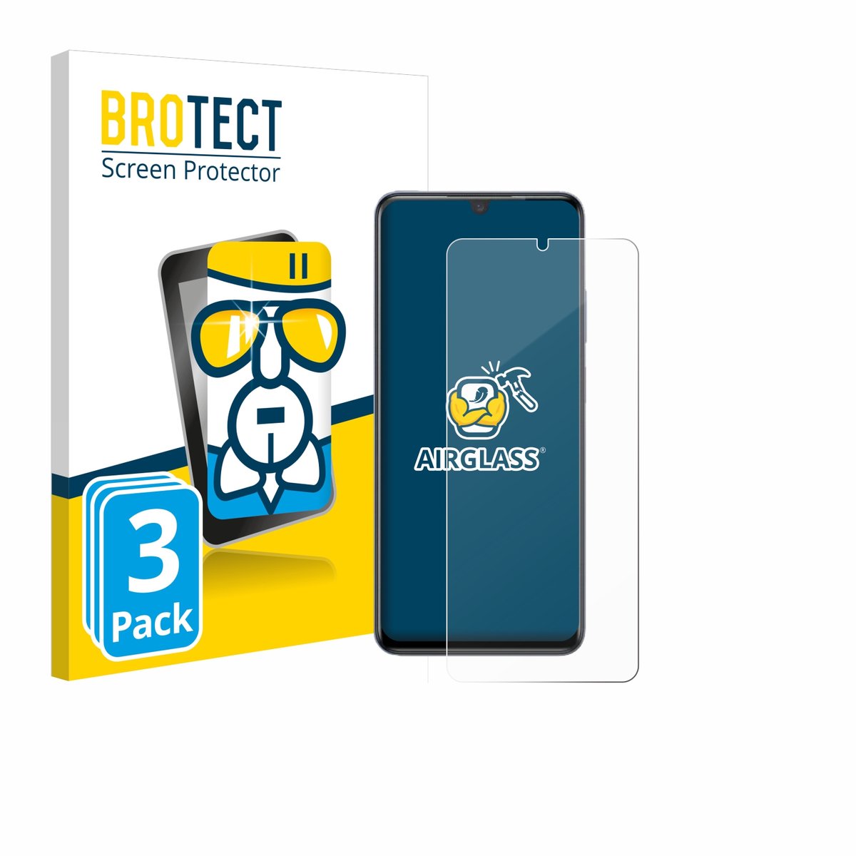 Screenprotector 3 Stuks voor ZTE Blade V70 Max Beschermglas transparant