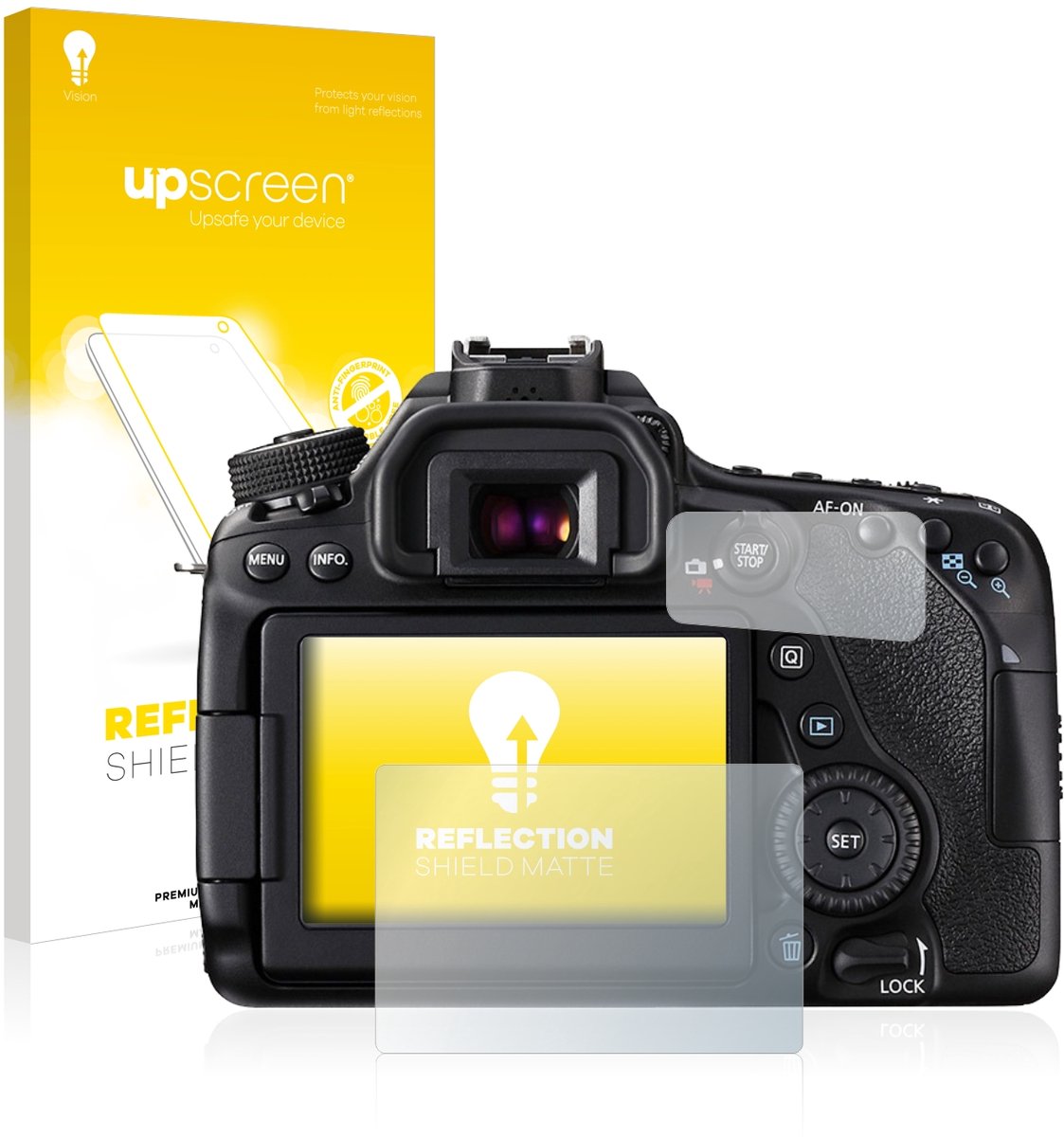 upscreen - Screenprotector voor Canon EOS 80D - Folie Beschermfolie anti glare matte