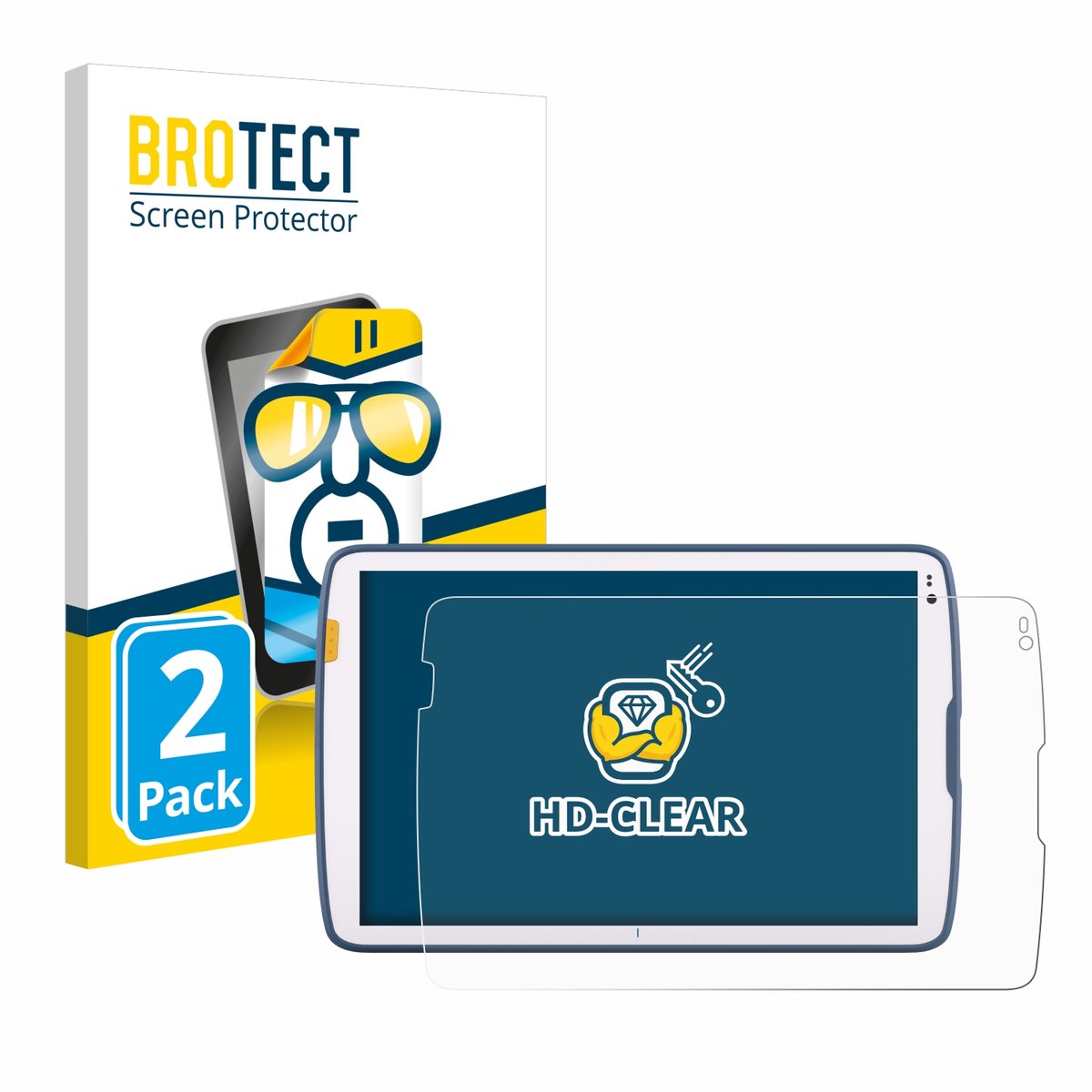 BROTECT - Screenprotector voor Zebra ET45 10.1" - Folie Beschermfolie transparant 2 Stuks