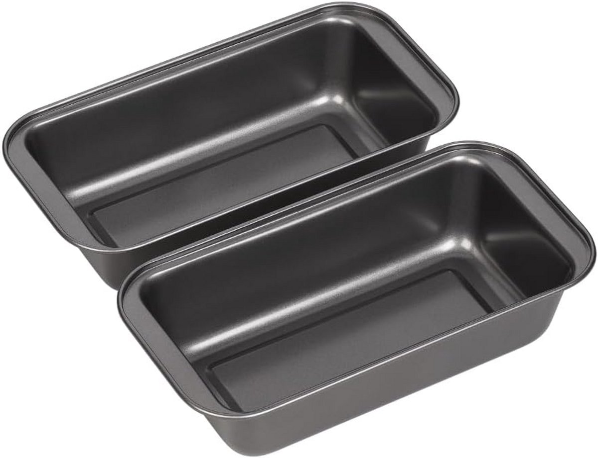 Set van 2 Antiaanbak Broodvormen – Rechthoekige Bakvormen voor Brood en Cake (900g/2lb)