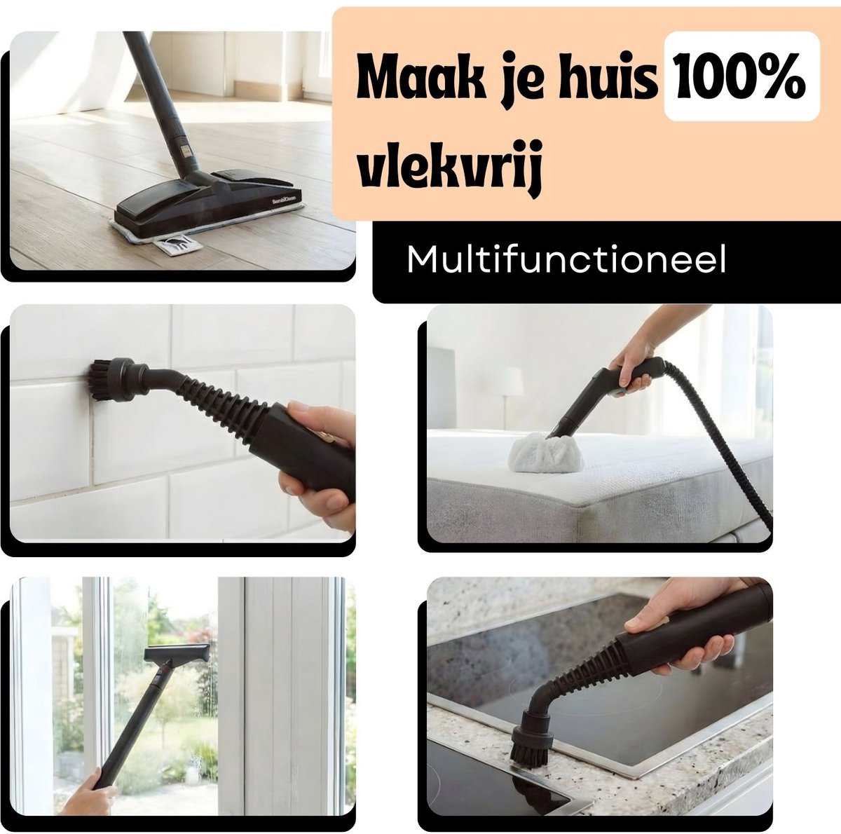 BambiClean SteamBuddyPro: 4 bar en 2,5 liter thumbnail 2