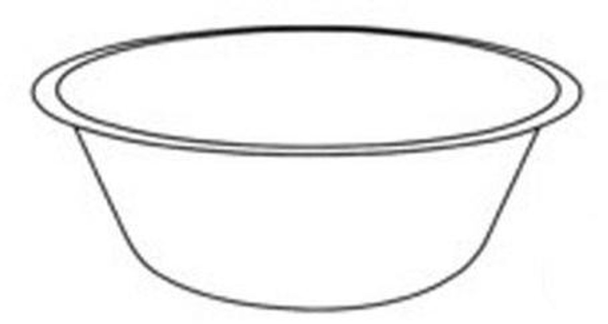 Ronde Mengkom van Roestvrij Staal, 2 Liter Inhoud, 22 cm Diameter