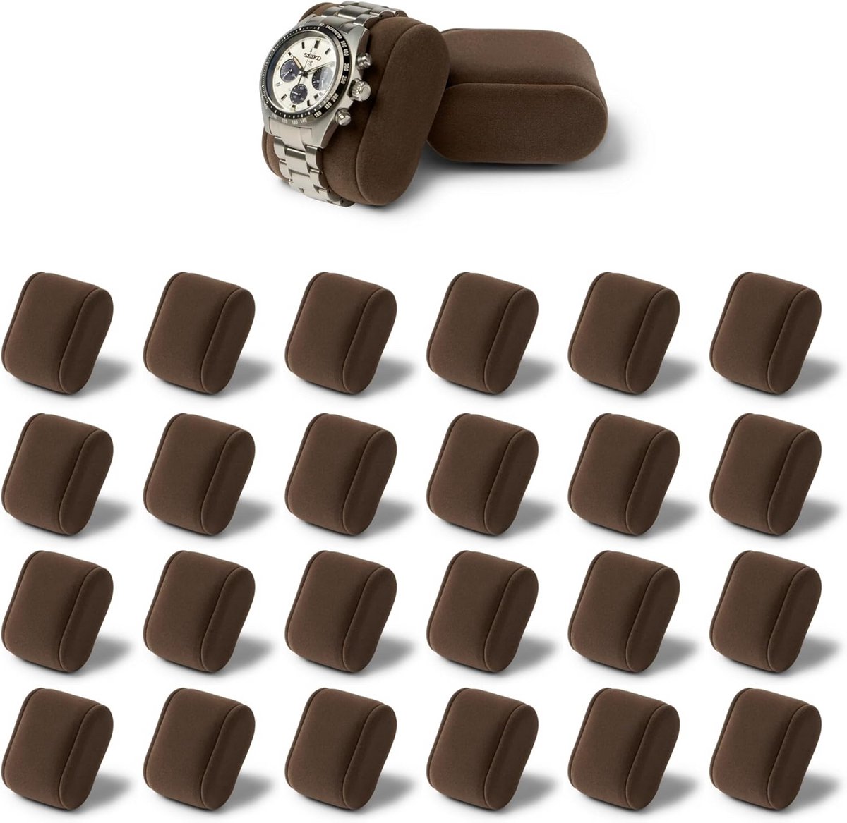 Kleine horlogekussentjes voor 12- en 24-compartiment Bayswater horlogekistjes en sieradenkistjes voor 6 horloges - 24 stuks