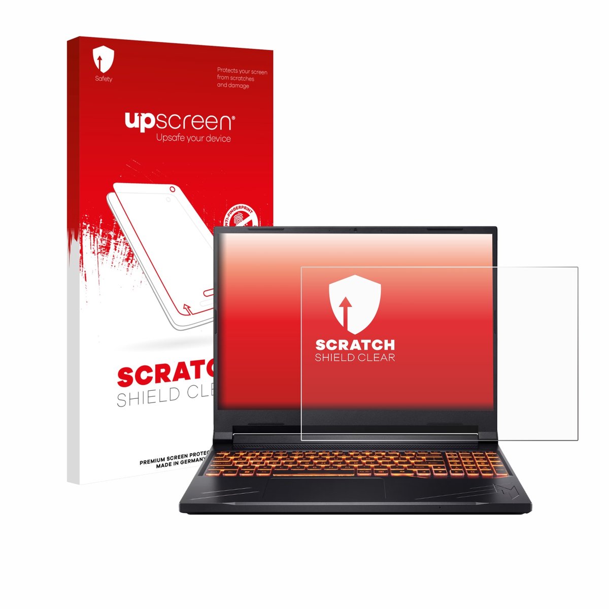 upscreen - Screenprotector voor Acer Nitro V 16 - Folie Beschermfolie transparant