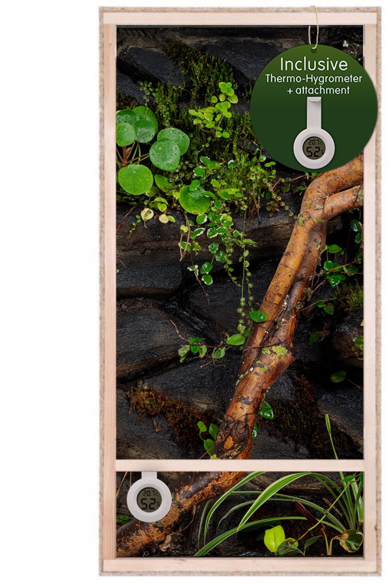 Repiterra® Hoogterrarium 60x120x60 cm van OSB hout met zijventilatie