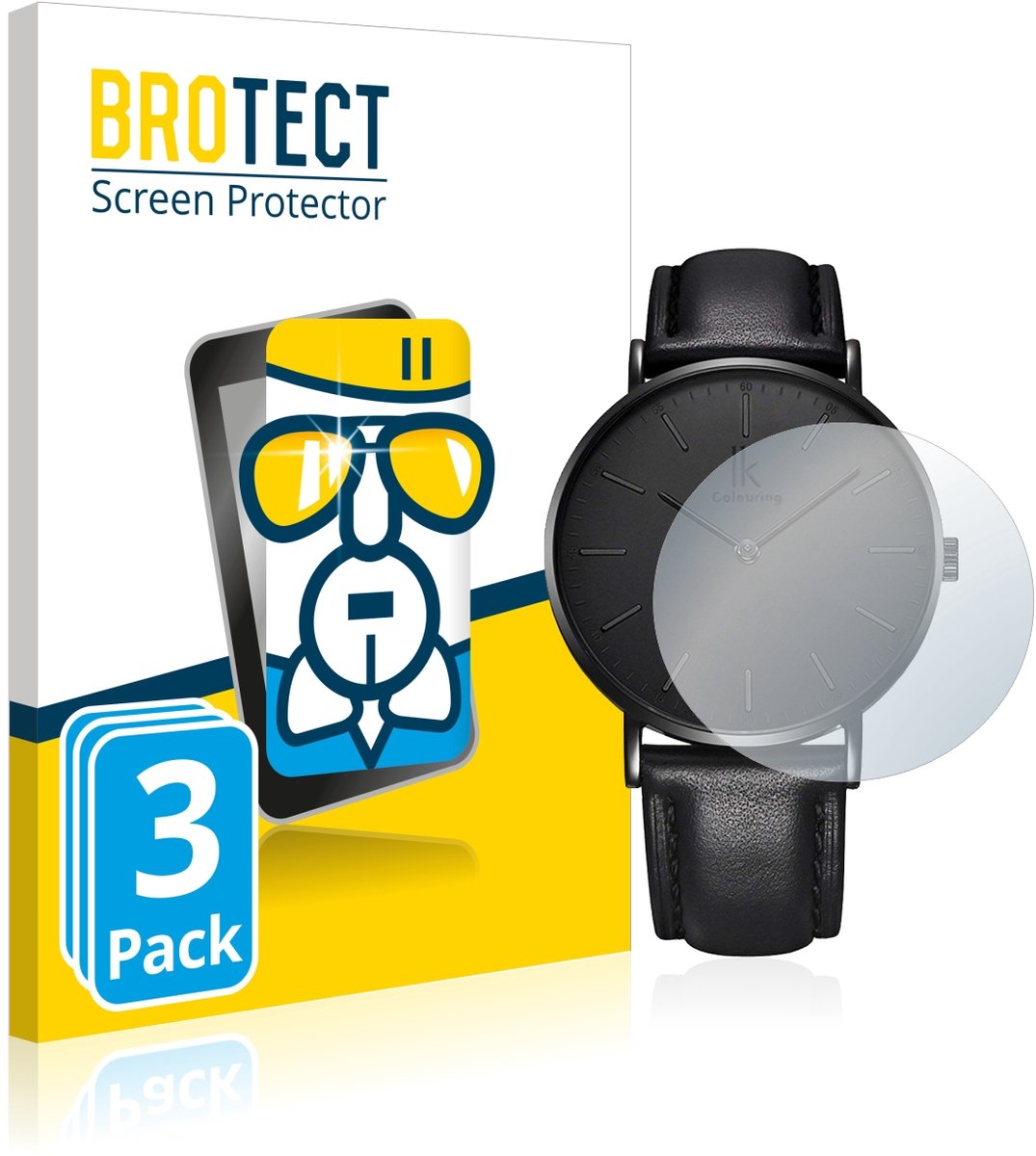 Screenprotector 3 Stuks voor Alienwork IK Horloge (36 mm) Beschermglas transparant