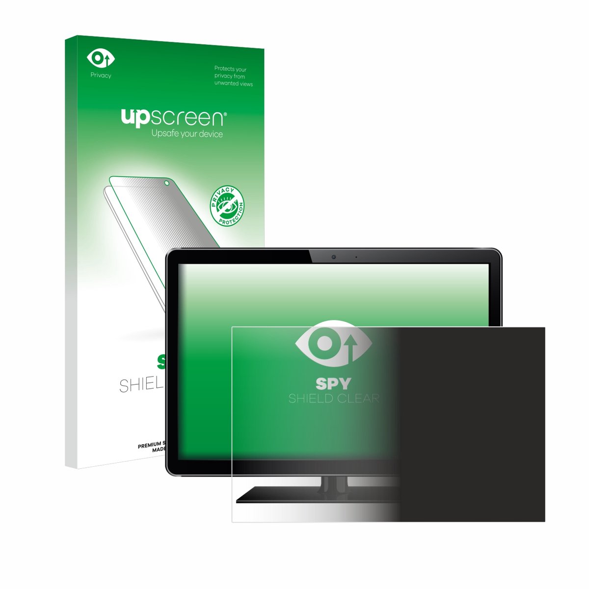 upscreen - privacy screenprotector voor Standaardmaten met 13.3 inch-scherm [294 mm x 165.5 mm, 16:9] Folie Beschermfolie Blauwlichtfilter