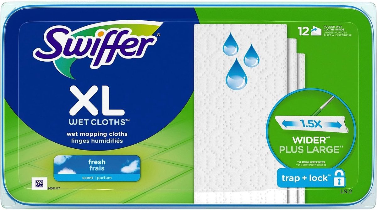 Wet Cloth Refills, XL, Gain Scent, 12-karaat. 74471
