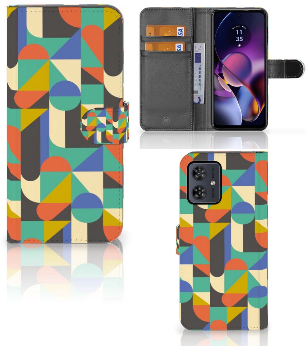 Motorola Moto G54 Telefoon Hoesje Funky Retro
