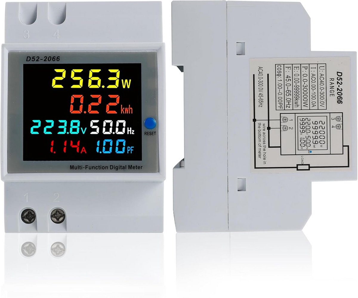 Digitale 3-Fase Elektriciteitsmeter 220/380V 5-100A – Gekalibreerd voor Vermogensmetingen